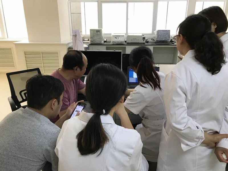 便携式探花视频在线检测仪走进石家庄中冀康复医院治疗探花视频在线方便快捷准确