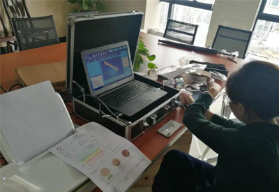 便携式探花视频在线检测仪走进广西伊索投资管理有限公司